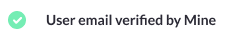 User email verified by Mine